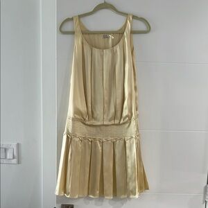 Cream Sleeveless Scoop Neck Mini Sundress